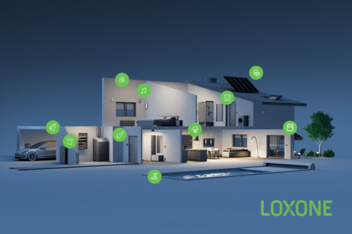 Animiertes Haus mit Loxone-System
